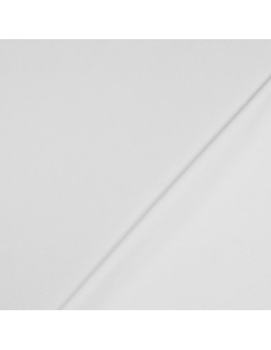 Tissu, Microfibre Satinée Unie, Blanc Pur, Laize 146 cm, 100% Polyester 140g/m²