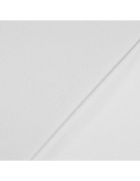Tissu, Microfibre Satinée Unie, Blanc Pur, Laize 146 cm, 100% Polyester 140g/m²