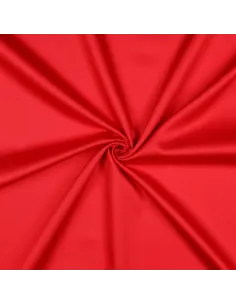 Tissu, Satin de Coton Uni, Rouge Éclatant, Laize 150 cm, 100% Coton 115g/m²
