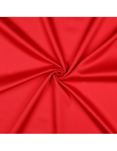 Tissu, Satin de Coton Uni, Rouge Éclatant, Laize 150 cm, 100% Coton 115g/m²