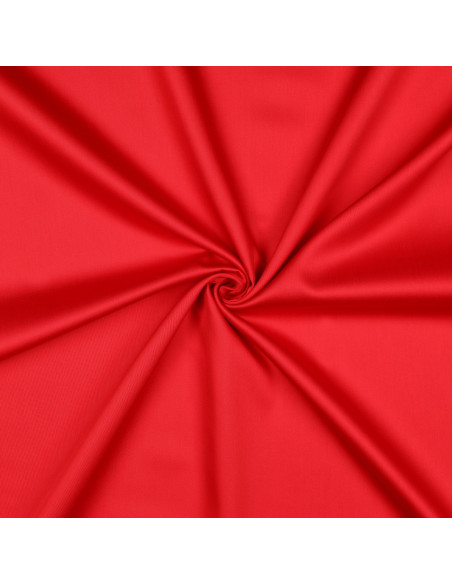 Tissu, Satin de Coton Uni, Rouge Éclatant, Laize 150 cm, 100% Coton 115g/m²