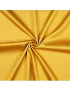 Tissu, Satin de Coton Uni, Jaune Vif, Laize 150 cm, 100% Coton 115g/m²