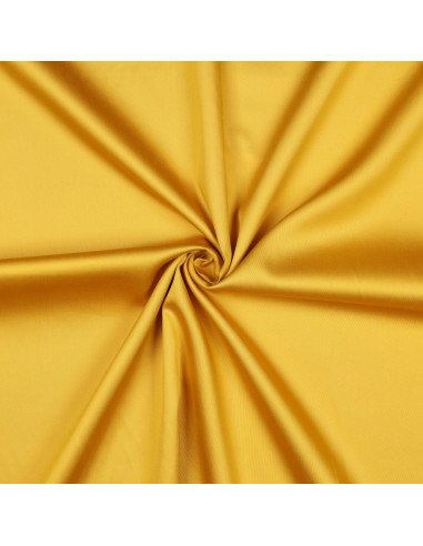 Tissu, Satin de Coton Uni, Jaune Vif, Laize 150 cm, 100% Coton 115g/m²