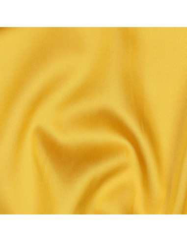Tissu, Satin de Coton Uni, Jaune Vif, Laize 150 cm, 100% Coton 115g/m²