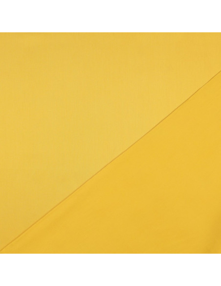 Tissu, Satin de Coton Uni, Jaune Vif, Laize 150 cm, 100% Coton 115g/m²