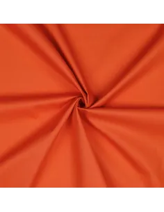Tissu, Popeline de Coton Unie, Orange Flame, Laize 150 cm, 100% Coton 80g/m²