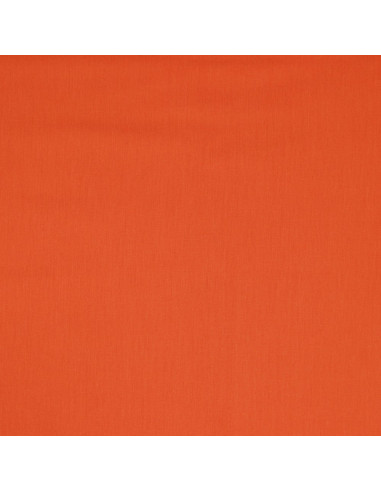 Tissu, Popeline de Coton Unie, Orange Flame, Laize 150 cm, 100% Coton 80g/m²
