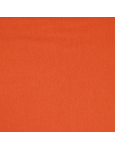 Tissu, Popeline de Coton Unie, Orange Flame, Laize 150 cm, 100% Coton 80g/m²