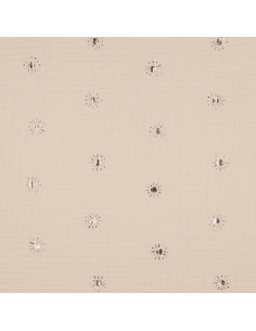 Tissu, Double Gaze Soleils Lurex, Sable Rosé, Laize 135 cm, 100% Coton 125g/m² 2