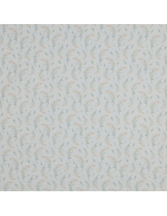 Tissu, Double Gaze Fleurs Champêtres, Multicolore sur Fond Blanc, Laize 135 cm, 100% Coton 115g/m² 2
