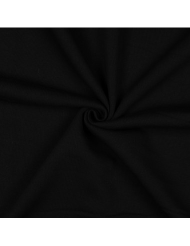 Tissu, Sweat Épais Uni, Noir, Laize 150 cm, 70% Coton 30% Polyester 280g/m²