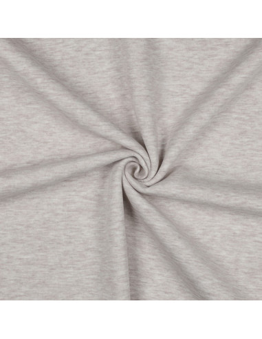 Tissu, Sweat Épais Chiné, Beige, Laize 150 cm, 70% Coton 30% Polyester 285g/m²