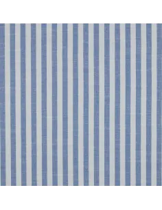 Tissu, Jacquard Rayures, Bleu et Blanc, Laize 145 cm, 100% Coton 127g/m²