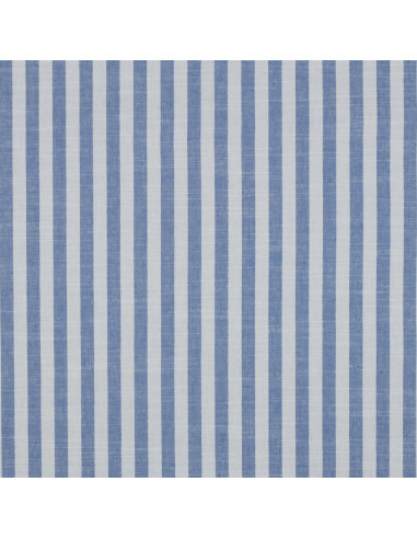 Tissu, Jacquard Rayures, Bleu et Blanc, Laize 145 cm, 100% Coton 127g/m²