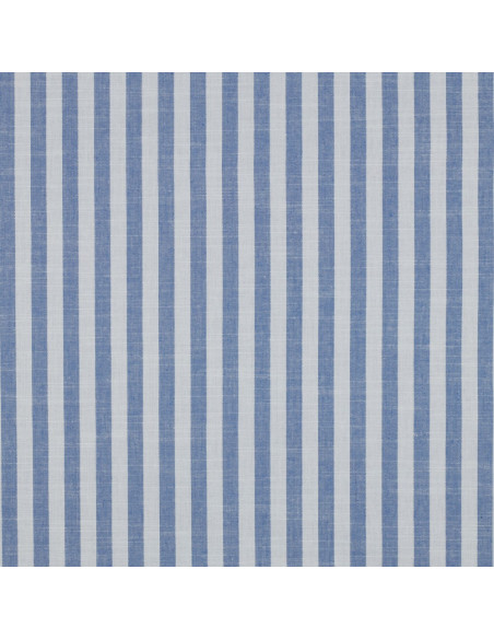 Tissu, Jacquard Rayures, Bleu et Blanc, Laize 145 cm, 100% Coton 127g/m²