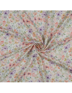 Plumetis viscose imprimé, fleurs 2