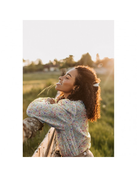 Plumetis viscose imprimé, fleurs