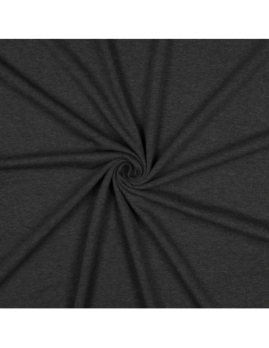 Jersey de coton uni, gris chiné