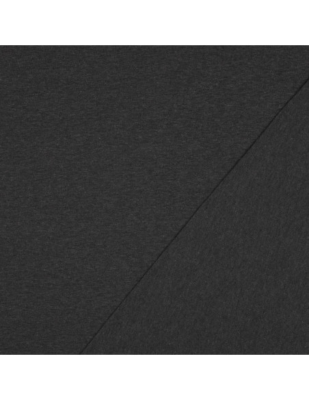 Tissu, Jersey de Coton Uni, Gris Chiné, Laize 145 cm, Coton Stretch Oeko-Tex