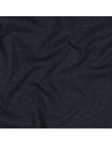 Tissu, Jersey de Coton Uni, Marine Chiné, Laize 145 cm, Coton Stretch Oeko-Tex