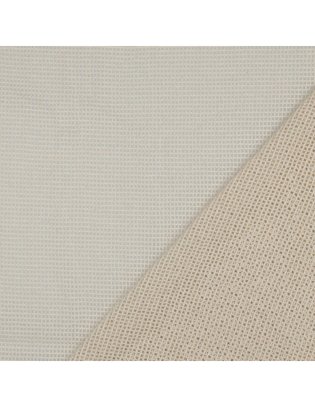 Tissu, Filet Coton Petite Maille Carrée, Écru, Laize 155 cm, 100% Coton 140g/m²