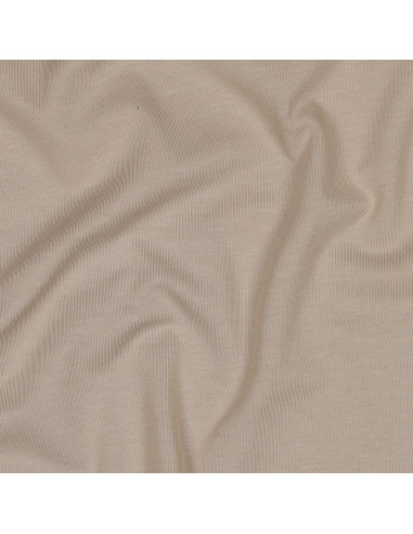 Tissu, Jersey de Coton Uni, Beige Naturel, Laize 145 cm, Coton Stretch Oeko-Tex