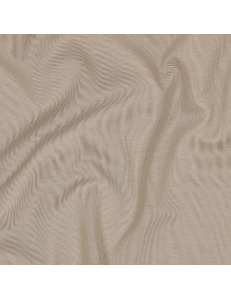 Tissu, Jersey de Coton Uni, Beige Naturel, Laize 145 cm, Coton Stretch Oeko-Tex