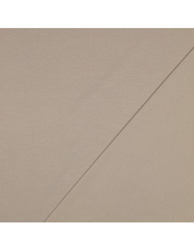 Tissu, Jersey de Coton Uni, Beige Naturel, Laize 145 cm, Coton Stretch Oeko-Tex