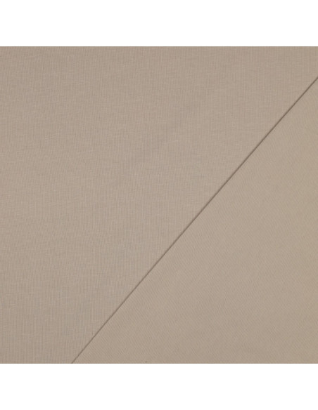 Tissu, Jersey de Coton Uni, Beige Naturel, Laize 145 cm, Coton Stretch Oeko-Tex