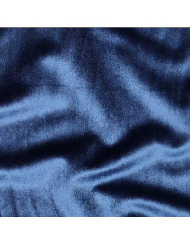 Velours de luxe, ras, bleu marine