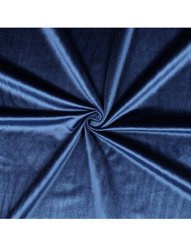 Tissu, Velours Ras Uni, Bleu Marine, Laize 150 cm, 100% Polyester 280g/m²