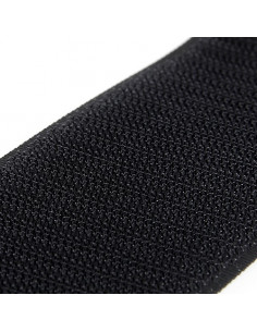 Auto-agrippant adhésif, coté crochets, 50mm, noir