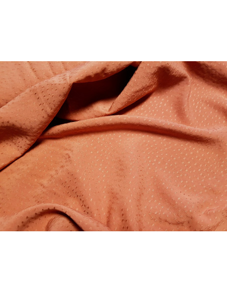 Viscose piquée unie, brique