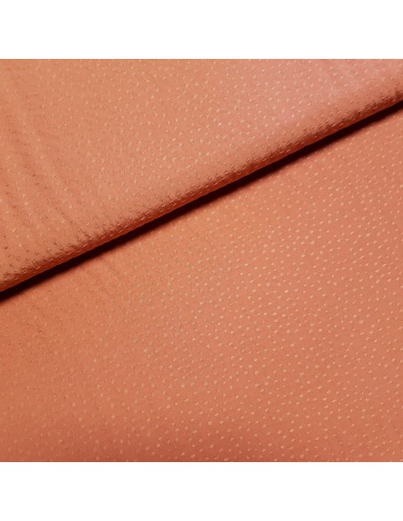 Tissu, Viscose Piquée Unie, Brique, Laize 140 cm, 100% Viscose 170g/ml