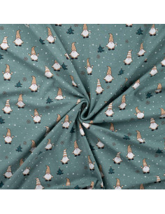 Jersey de coton, gnomes de noël 2