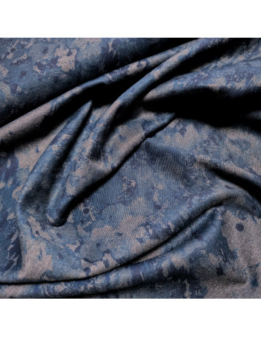 Tissu, Jersey Punto Milano Uni, Pétrole, Laize 150 cm, Viscose Polyester Spandex Oeko-Tex