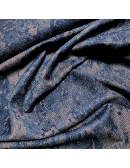 Tissu, Jersey Punto Milano Uni, Pétrole, Laize 150 cm, Viscose Polyester Spandex Oeko-Tex