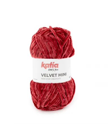 Fil Katia, Velvet Mini, Coloris au choix, Crochet 6-6.5mm, 100% Polyester