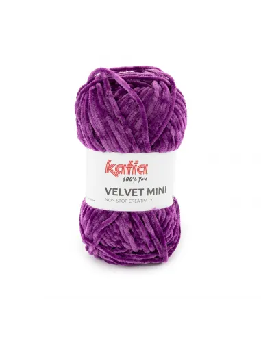 Fil Katia, Velvet Mini, Coloris au choix, Crochet 6-6.5mm, 100% Polyester