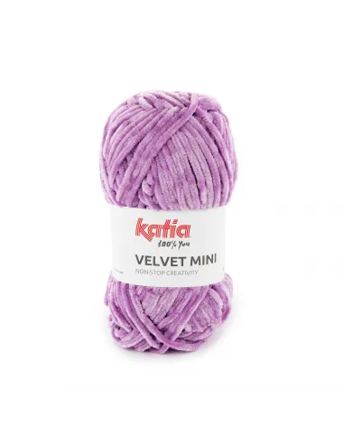 Fil Katia, Velvet Mini, Coloris au choix, Crochet 6-6.5mm, 100% Polyester