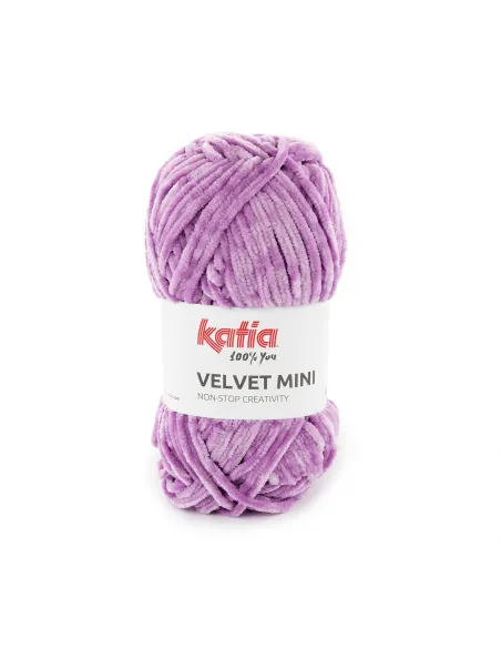 Fil Katia, Velvet Mini, Coloris au choix, Crochet 6-6.5mm, 100% Polyester