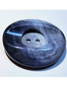 Bouton polyester 2 trous, 30mm, teinte de bleu 2