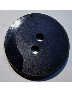 Bouton polyester 2 trous, 24mm, marine foncé