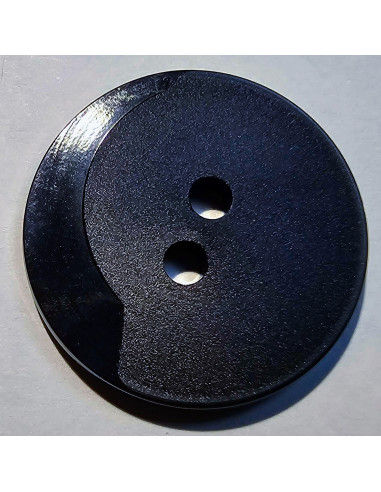Bouton polyester 2 trous, 24mm, marine foncé