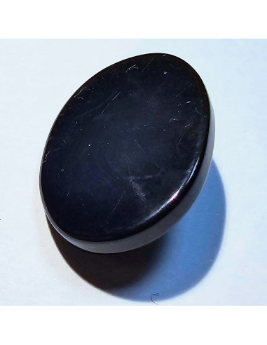 Bouton polyester à pied , 25mm, ovale marine