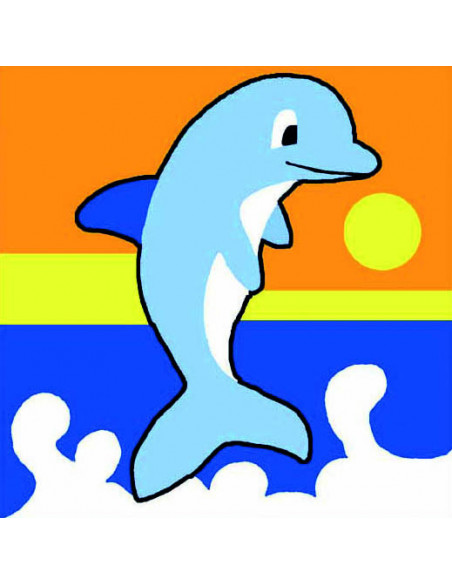 Kit canevas débutant - Le dauphin