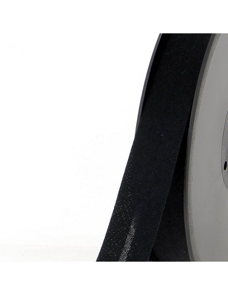 Biais tout textile, polycoton, 20mm, noir