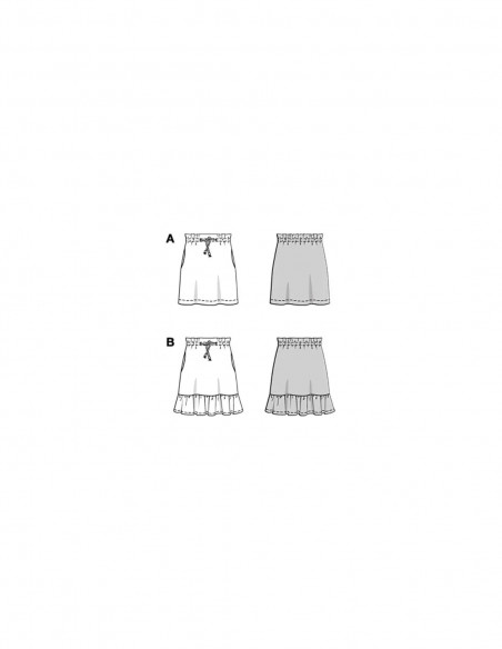 Patron Burda 9210 - Jupes