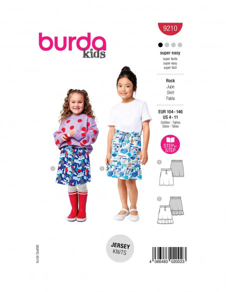Patron Burda 9210 - Jupes