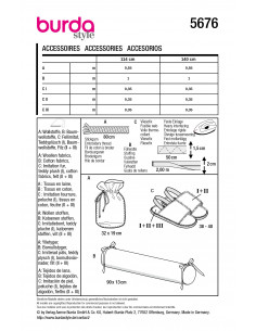 Patron Burda 5676 - Housse et pantoufles 2